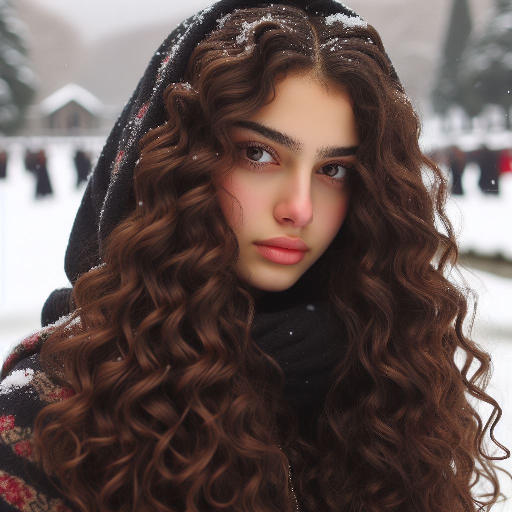روتین موهای فرفری در زمستان 